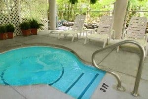 Hot tub at our Gatlinburg condo rentals.