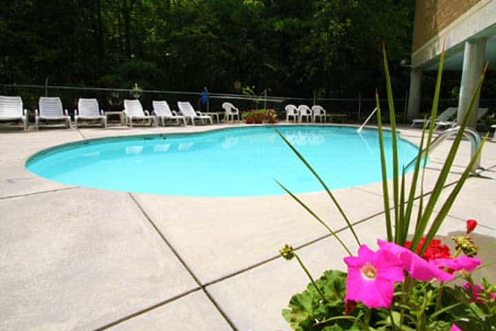 The pool at Park Place Condos in Gatlinburg.