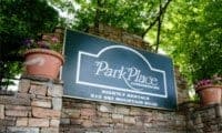 The Park Place Condos entrance sign in Gatlinburg, Tennessee.