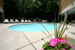 Outdoor pool at Park Place on the River