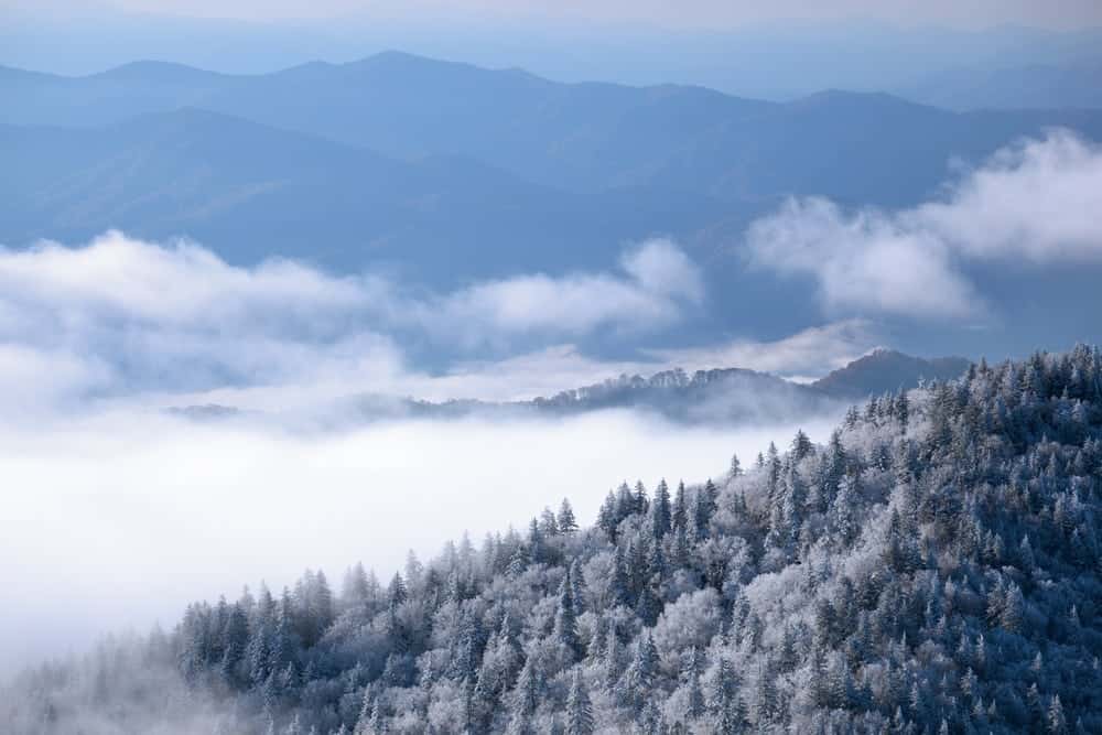 Smoky Mountains during the winter