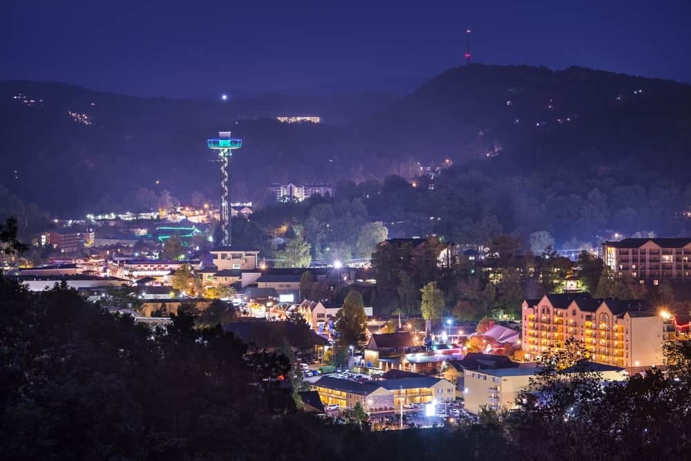 Downtown Gatlinburg skyline