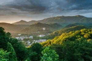 Incredible view of the mountains near our condos for rent in Galtinburg downtown.