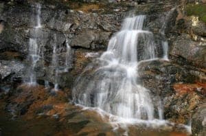 laurel falls in the smoky mountains in winter