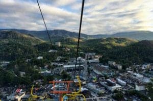 SkyLift overlooking Gatlinburg