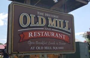 Old Mill Restaurant sign
