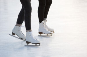 two people ice skating